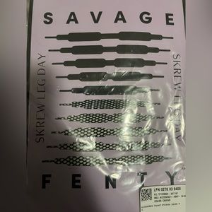 Savage x fenty “honeymoon fishnet stockings” in color caviar